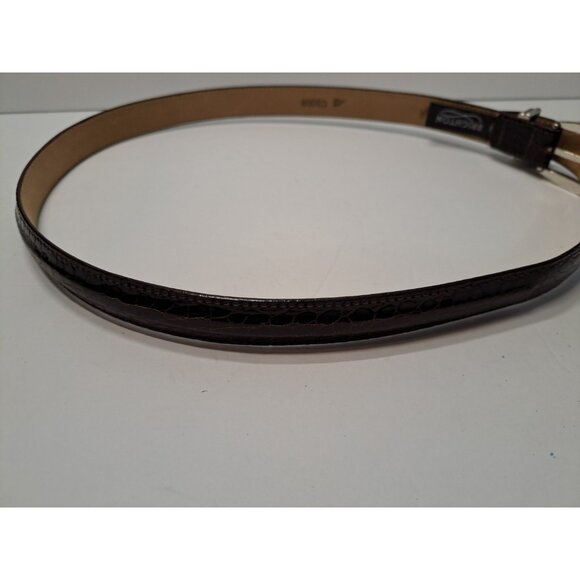 90's Brighton Brown Leather Belt Women L Golf Charms Silver-tone hardware C3008 - Picture 7 of 12